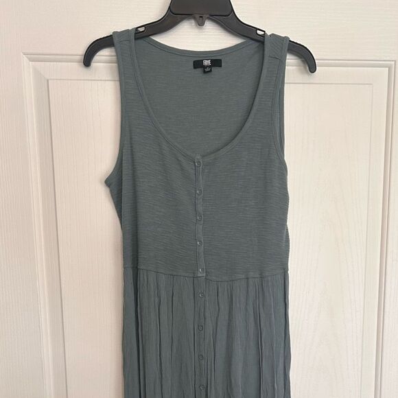 Frye Button Front Cotton Midi Dress - Picture 2 of 6